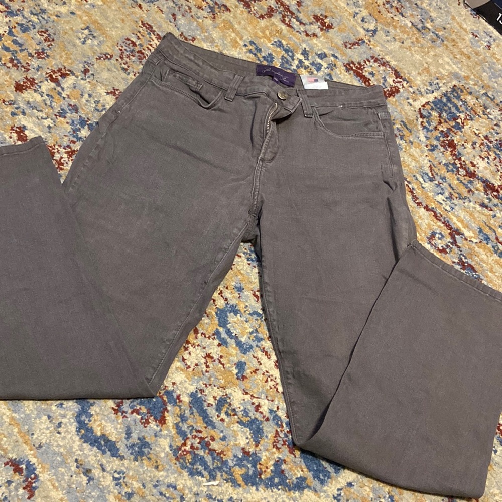 Not Your Daughters Jeans Grey with Rhinestone Studs
